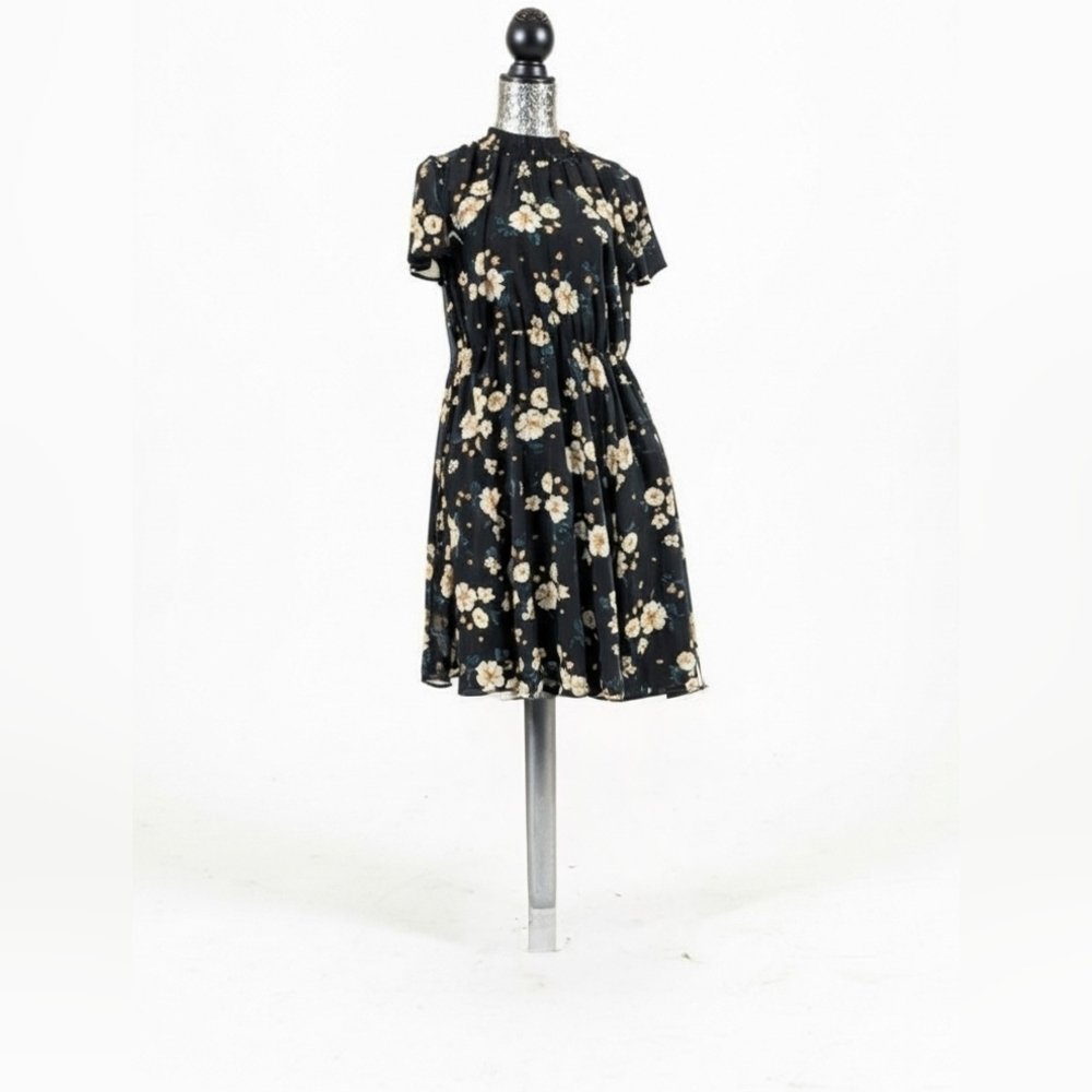 Torrid Black Dress with Floral Accents